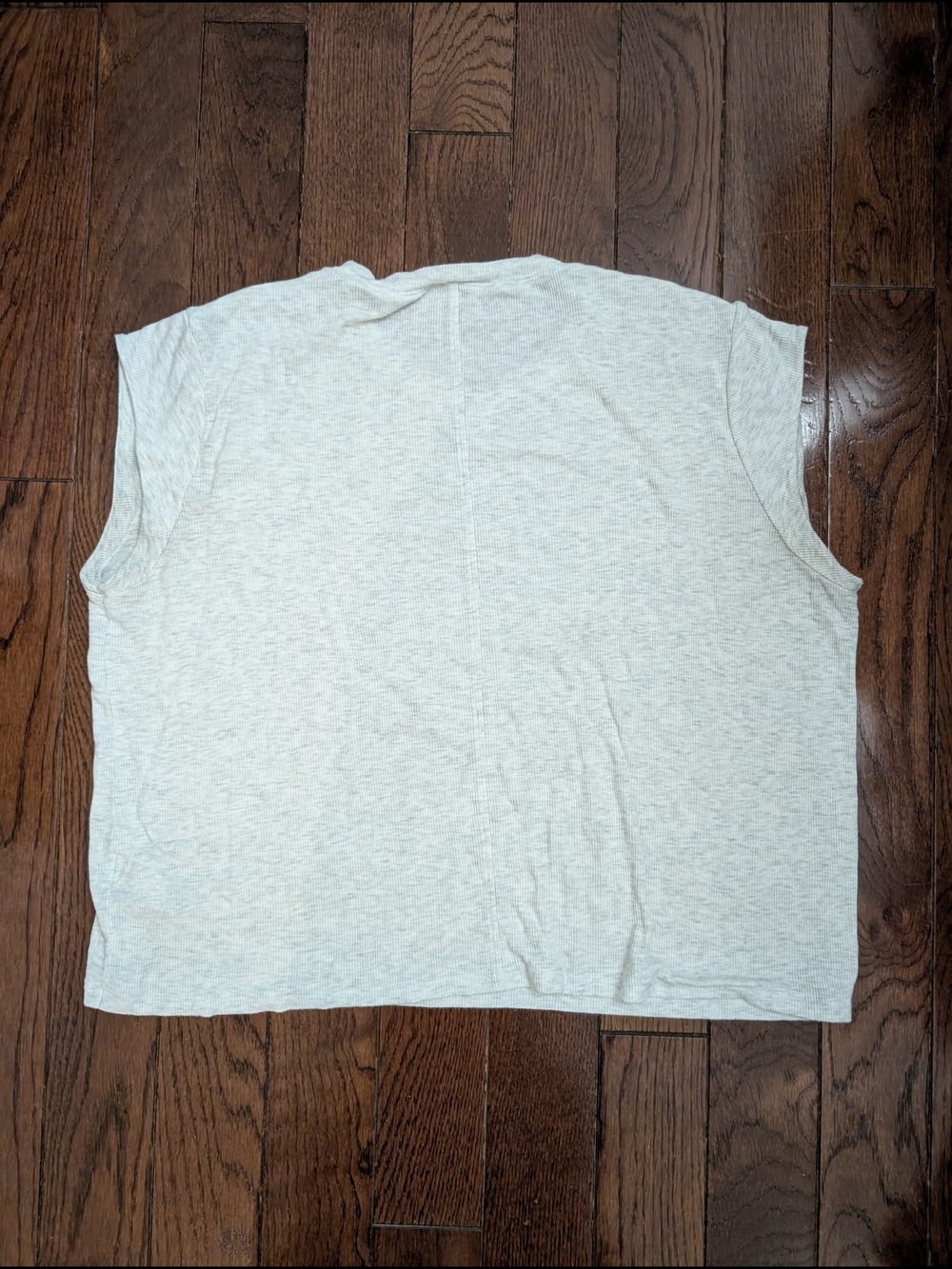 Relaxed Sleeveless Top in Light Gray
